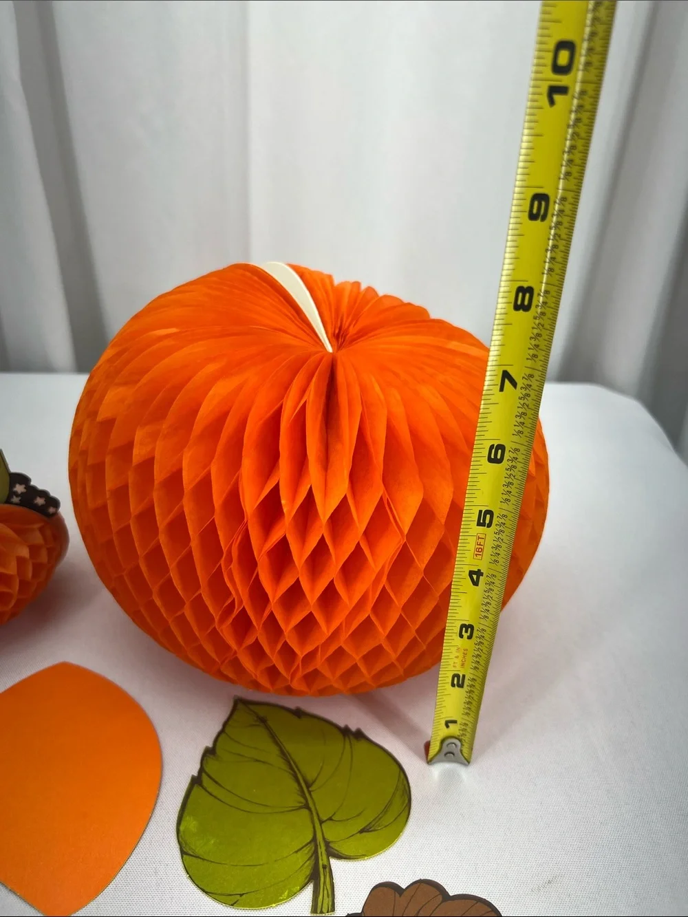 Hallmark Orange Pumpkin Magic Jack-O'-Lantern Centerpiece Paper Honeycomb